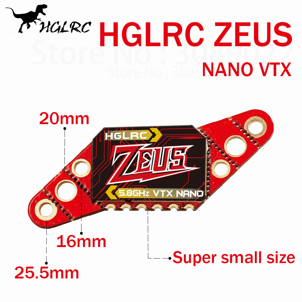 HGLRC Zeus Nano 350mW FPV VTX  - Top Rc Hobby Mini Xcub recensie en prijs