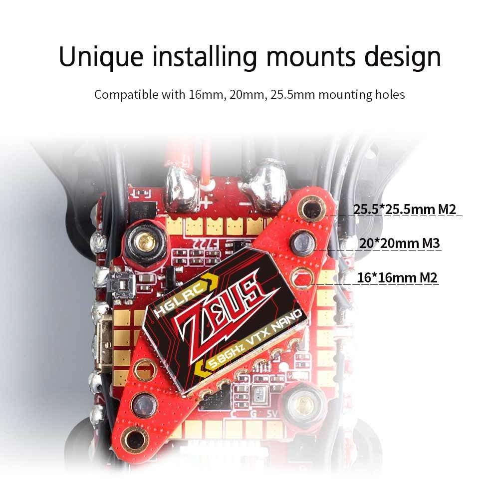 HGLRC Zeus Nano 350mW FPV VTX  - Top Rc Hobby Mini Xcub recensie en prijs